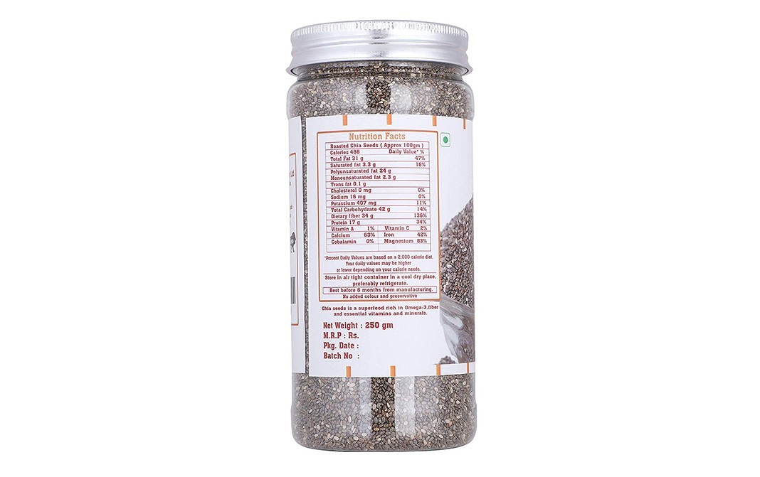 Asas Roasted Chia Seeds    Jar  250 grams